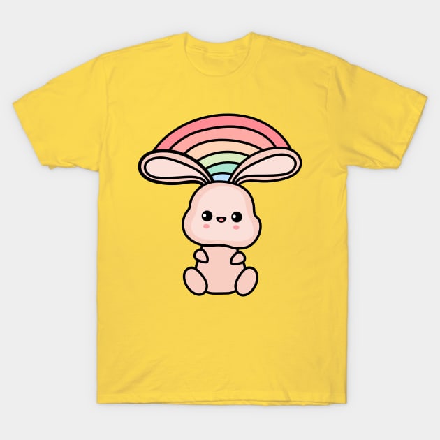 Kawaii rainbow bunny T-Shirt by Furpo Design